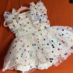 Colorful Polka Dot Baby Dress- Milk Monster